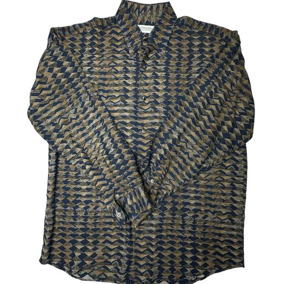 Tuttle Golf Collection Men's long sleeve‎ shirt Medium Made in Italy - Picture 5 of 6